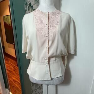 Vintage 1980s Bay Club Women's Blouse